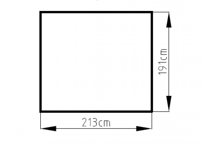 Metalen tuinhuis Archer B 213x191 cm