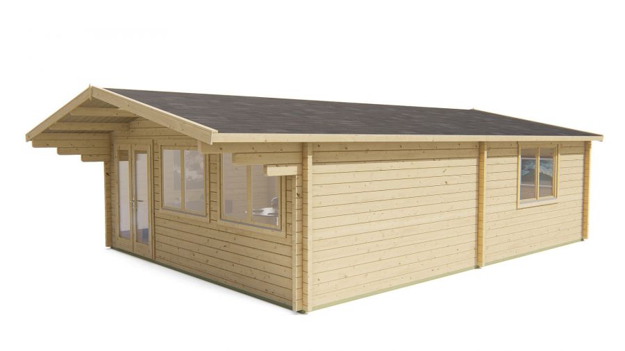 Blokhut Ballyragget 575x780 cm - Red class wood geïmpregneerd