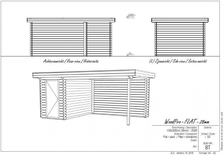 Blokhut Boxtel - tekening