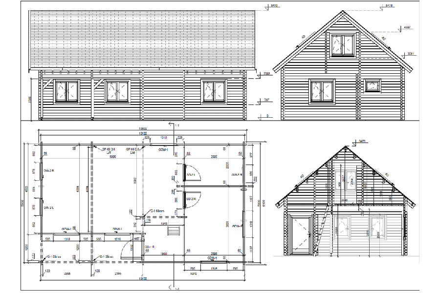 Chalet Frankrijk 1030x610 cm - hoge druk geïmpregneerd