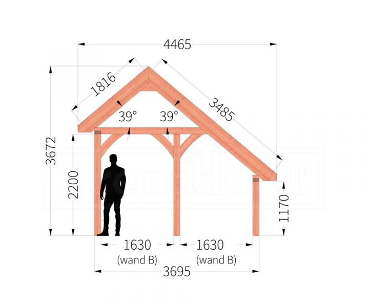 Kapschuur de Hoeve XL 990x440 cm