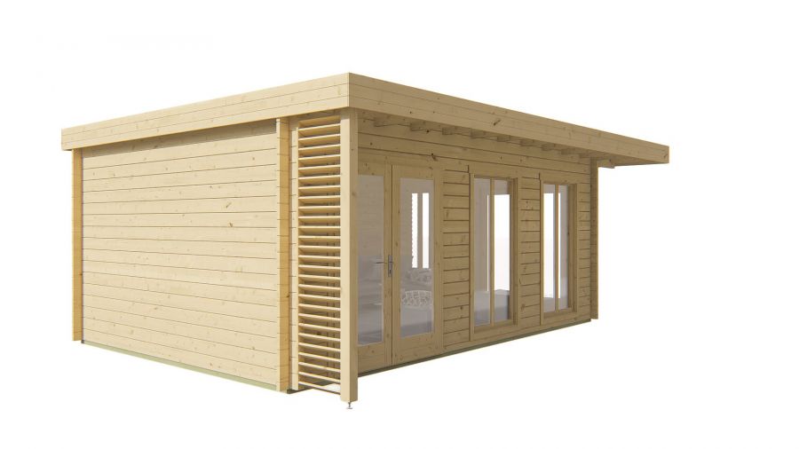 Blokhut Hildegard 570x380 cm - Red class wood geïmpregneerd