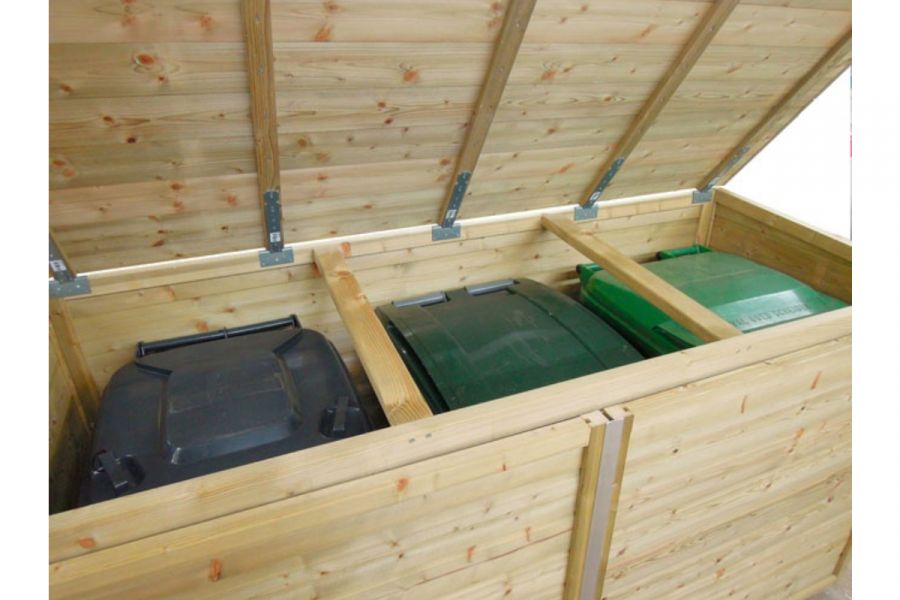 Containerberging 2x 140L en 1x 240L | 187x90x125 cm - voor 3 containers!