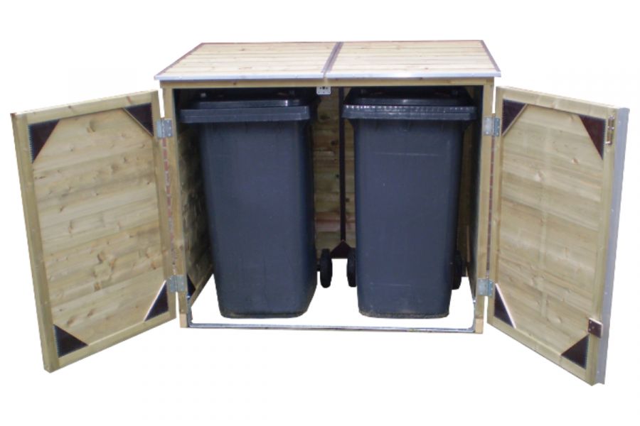 Containerberging dubbel 150x90x122 cm