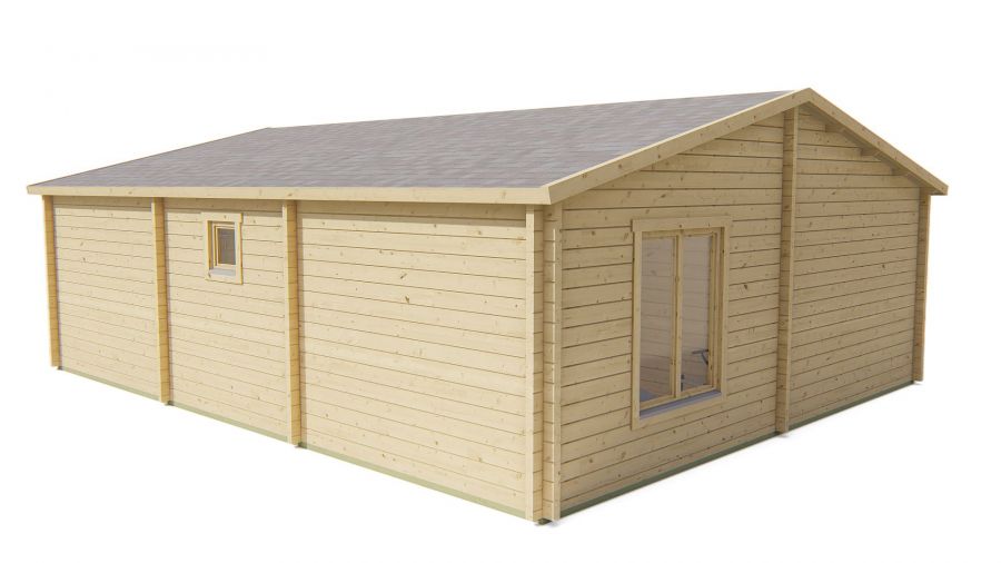 Blokhut Mullingar 850x690 cm + luifel 100 cm - Red class wood geïmpregneerd