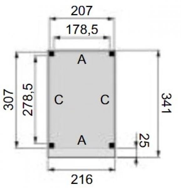 Overkapping Premium L 210x310 cm