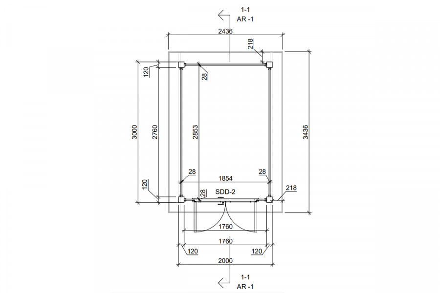 Prime Line blokhut 200x300 cm