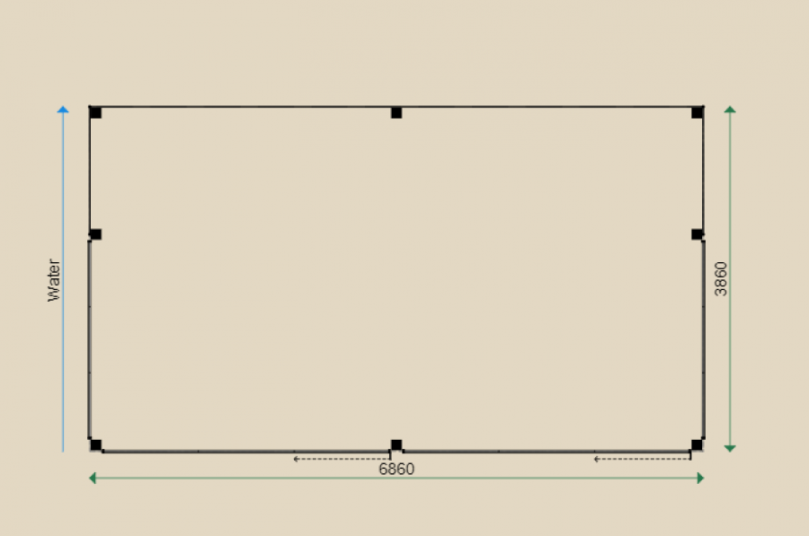 Lugarde Vrijstaande overkapping PSML1 686 x 386 cm