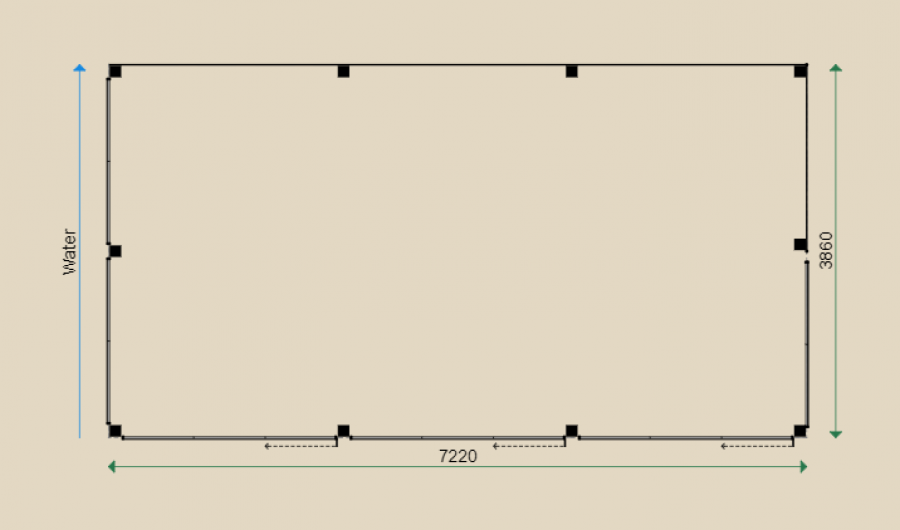 Lugarde Buitenverblijf platdak PSML3 586 x 386 cm