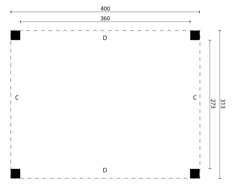 Red Class DHZ Renesse 400x313 cm - plattegrond