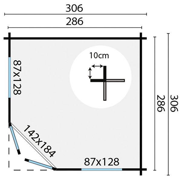 Plattegrond blokhut Riina