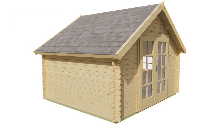 Blokhut Skov 350x300 cm - Red class wood geïmpregneerd