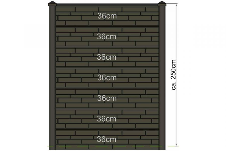 MEGA SALE! Betonnen Hoekpaal sleufpaal EXTRA LANG antraciet 11,5x11,5x316 cm