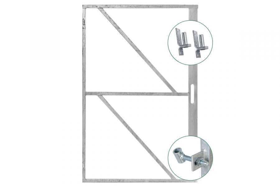 IJzeren deurframe met slotkast 100x155 cm