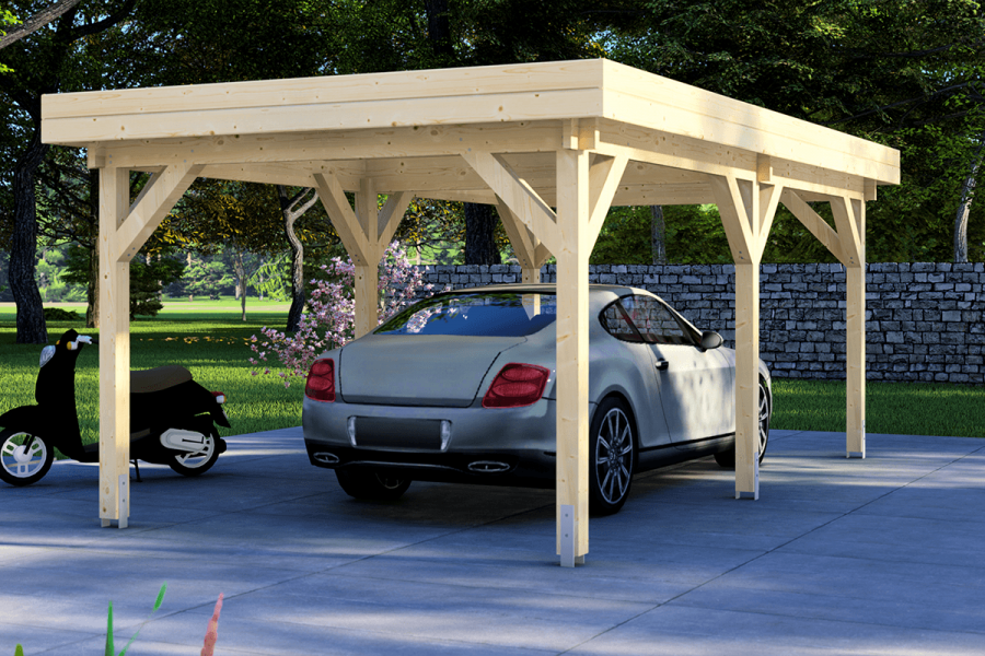 Carport 300x600 cm plat dak