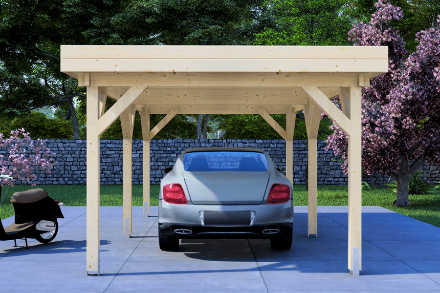 Carport 300x600 cm plat dak