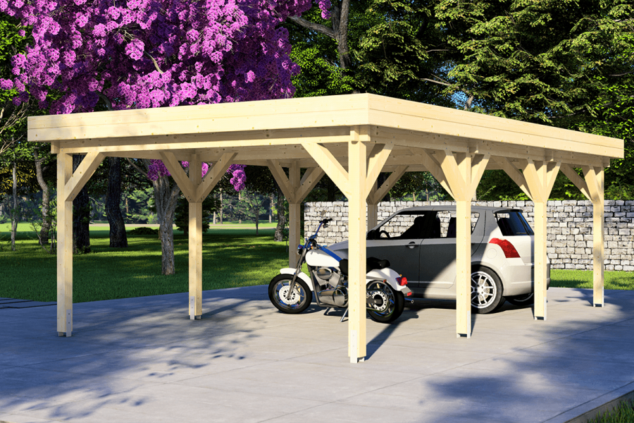 Carport 400x700 cm plat dak