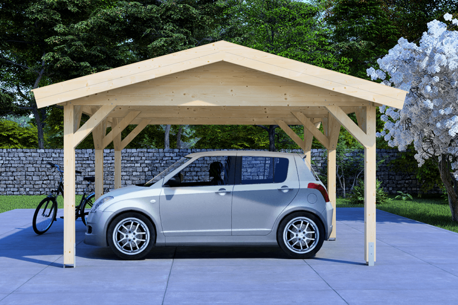 Carport 400x500 cm zadeldak