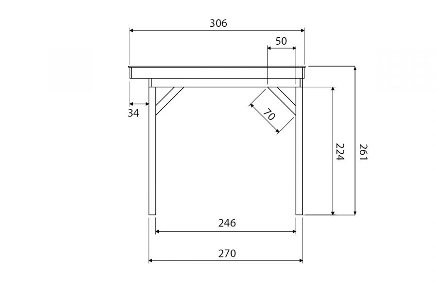 Buitenverblijf GRANDIOSE Plat dak - 500x270 cm