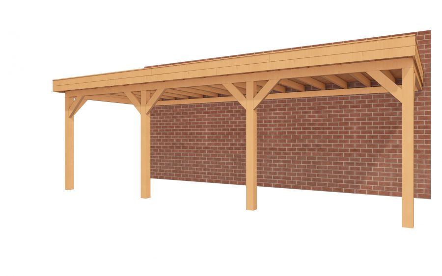 Aanbouw veranda Sublime plat dak - 750 x 300 cm