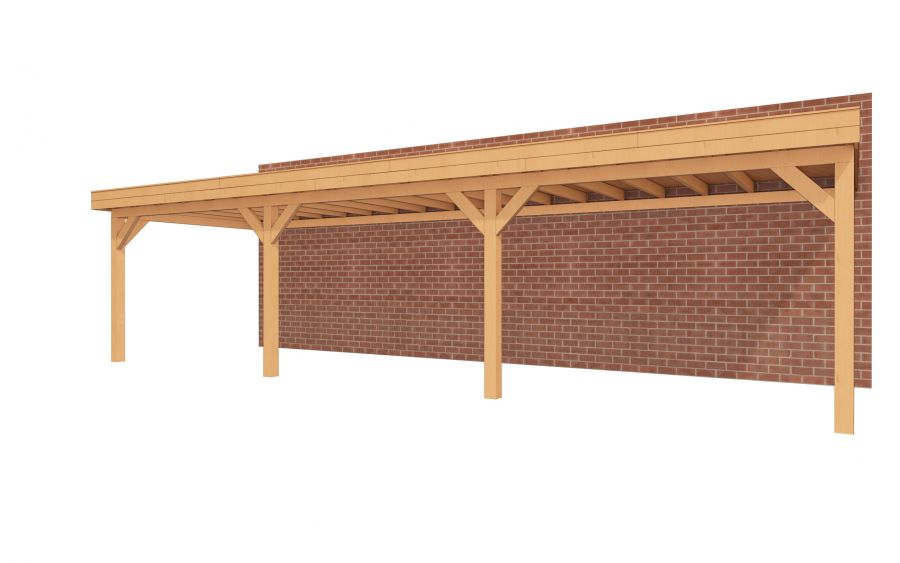 Aanbouw veranda Sublime plat dak - 1000 x 300 cm