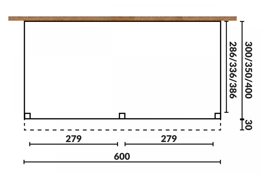 Aanbouw veranda Sublime plat dak - 600 x 350 cm