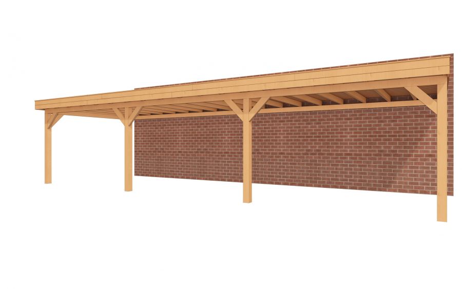 Aanbouw veranda Sublime plat dak - 1100 x 350 cm