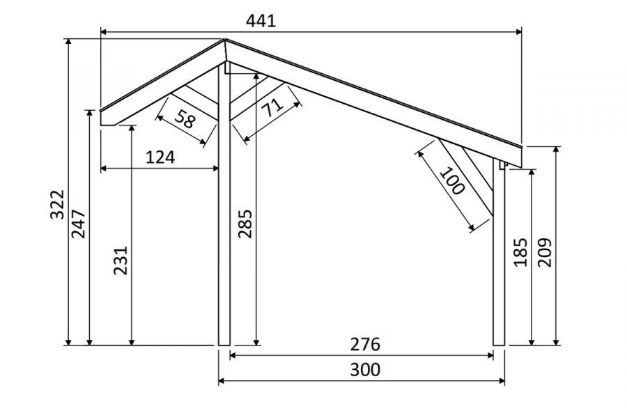 DHZ Kapschuur Canopy - 500x300 cm