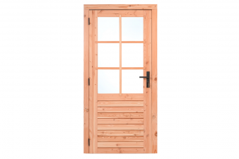 Red Class Wood enkele glas deur, 8-ruits 100x205 cm buitenmaat - links scharnierend